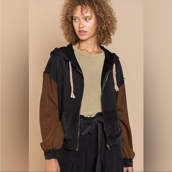 POL Black French Terry Pocket Hoodie - Picture 3 of 4